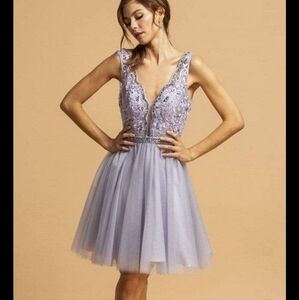 Periwinkle fairy knee-length dress